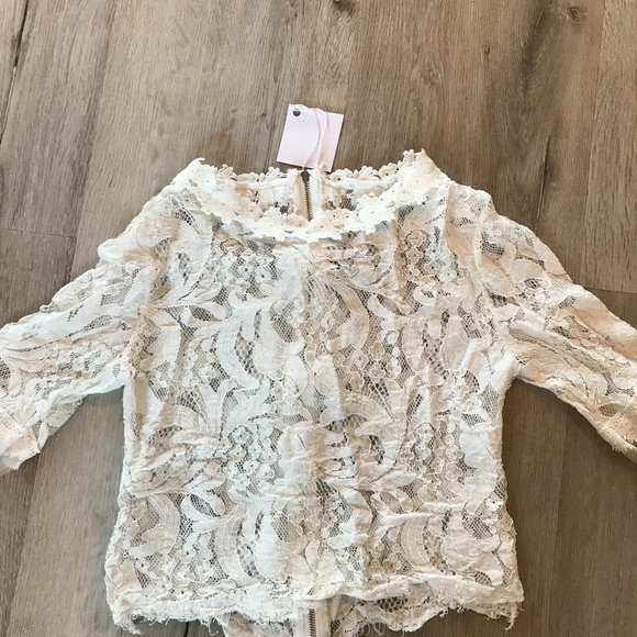 White Lace Blouse - Picture 2 of 3